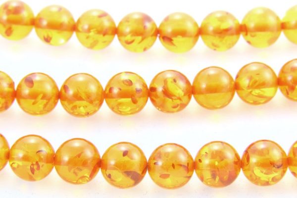 10mm Round. Honey Copal Amber