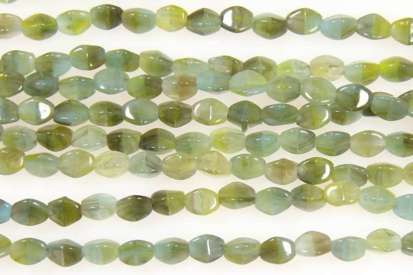 Aventurine Swirl Pinch Beads
