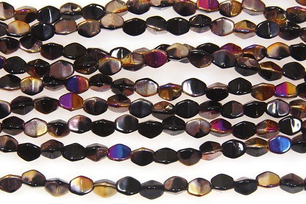 Metalic Black Bronze Pinch Beads