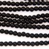Jet Black Round Beads