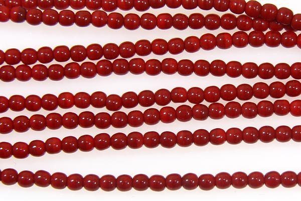 Opaque Cherry Round Beads