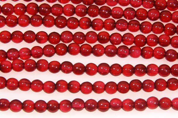 Transparent Cherry Round Beads