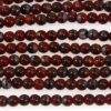 Red Brick Swirl Round Beads
