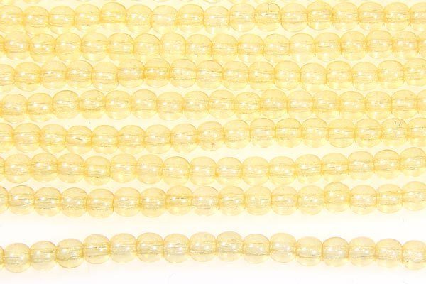 Transparent Lemon Round Beads