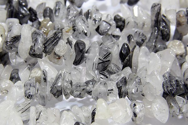 Black Hair Quartz Chips