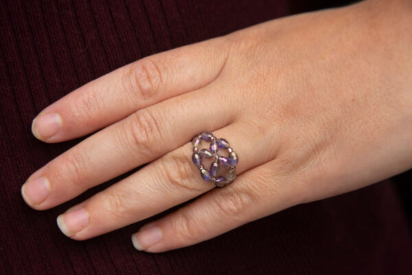 Sparkling Amethyst Valeria Bracelet Earring and Ring Kit - Image 6