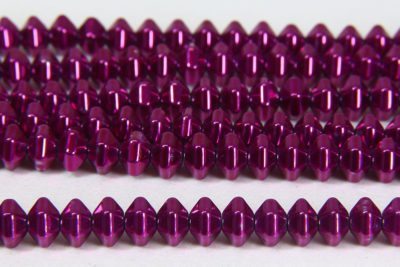 Hematite Magenta Bicones