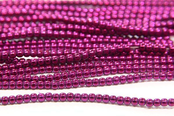 Magenta Round Hematite