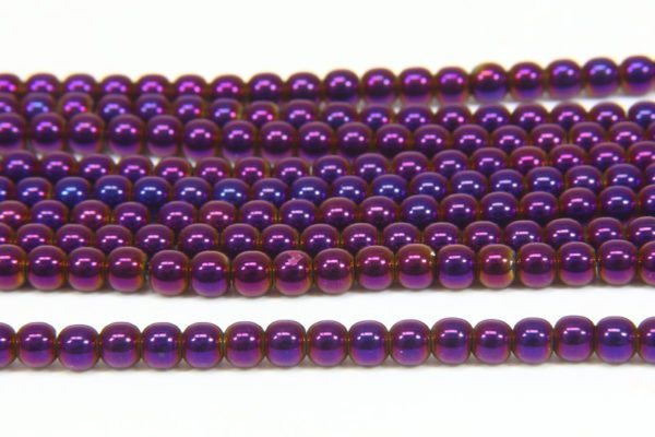 Mystic Purple Round Hematite