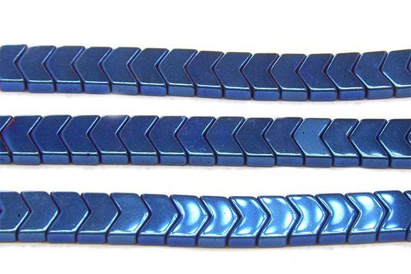 Electric Blue Hematite Chevrons