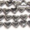 Natural 12mm Hearts Side Drill Hematite