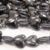 Natural 12mm Hearts Top Drill Hematite