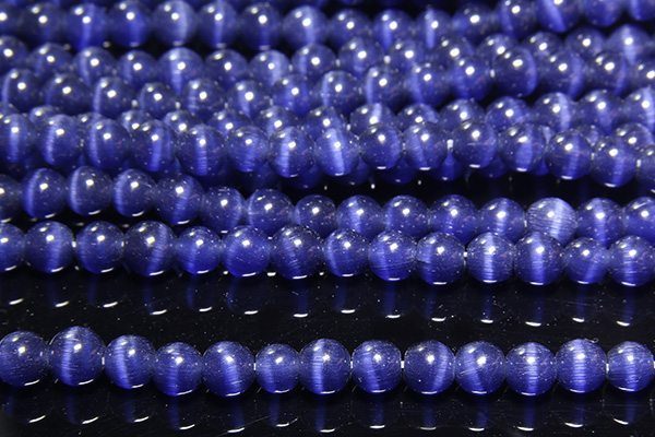 Polar Blue Cats Eye Beads