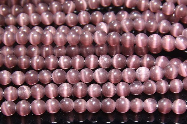 Bold Amethyst Cats Eye Beads