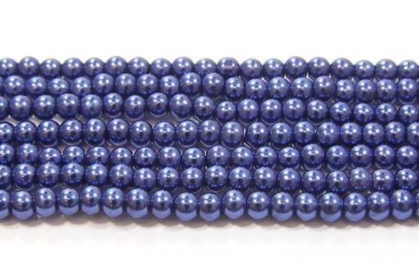 Midnight Blue Glass Pearl