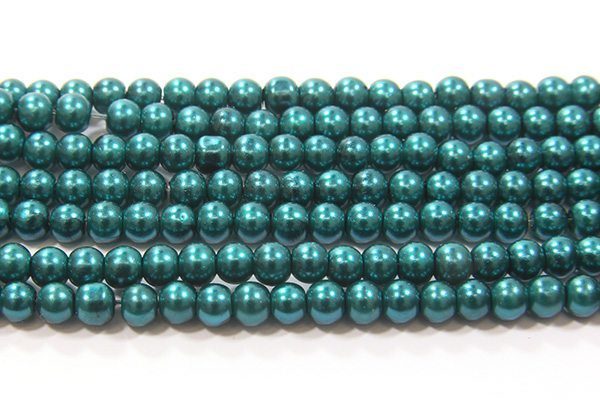 Emerald Green Glass Pearl