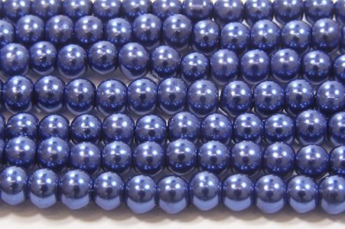 Midnight Blue Glass Pearl