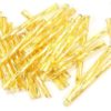 Silver Lined Gold Twisted Preciosa Bugle Beads