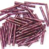 Lustre Coated Wine Purple Twisted Preciosa Bugle Beads