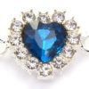 Azure Blue Heart Crystal Connector