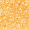 Clear Light Amber lined Preciosa Twin Beads