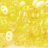 Lemon Mix Opaque and transparent Preciosa Twin Beads