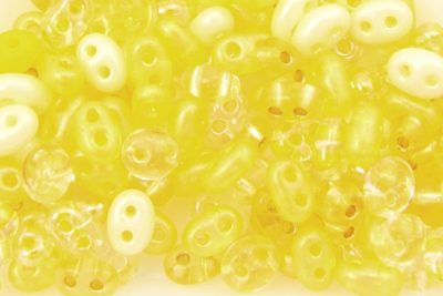 Lemon Mix Opaque and transparent Preciosa Twin Beads