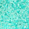 Clear Turquoise lined Preciosa Twin Beads