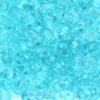 Transparent Teal Preciosa Twin Beads