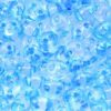 Clear Blue lined Preciosa Twin Beads