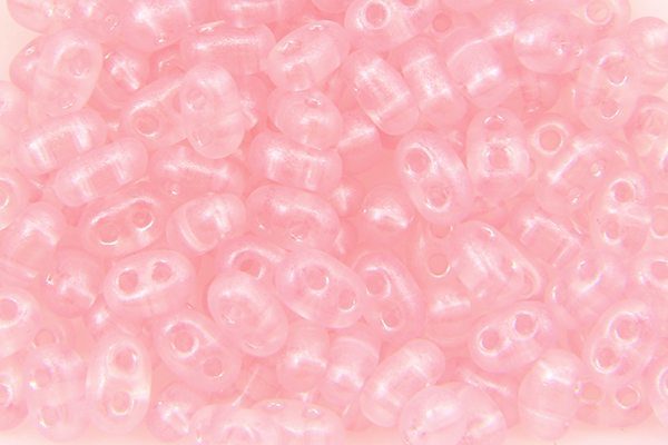 Opaque Light French Rose Preciosa Twin Beads