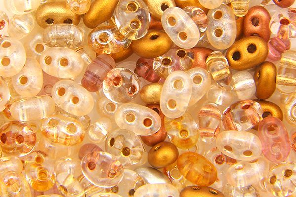 Copper Mix Preciosa Twin Beads