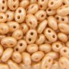 Opaque Beige Preciosa Twin Beads