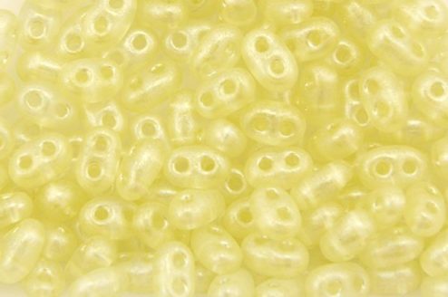 Opaque Lemon Preciosa Twin Beads