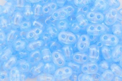 Opaque Light Blue Preciosa Twin Beads