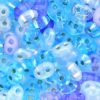 Blue Mix Opaque and Transparent Preciosa Twin Beads