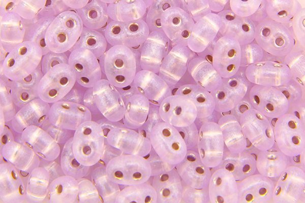 Opaque Light Lavender Preciosa Twin Beads