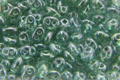 Satined Moss Green Preciosa Twin Beads