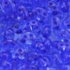 Transparent Bright Blue Preciosa Twin Beads