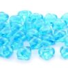 Transparent Mediterranean Blue Czech Silky Beads