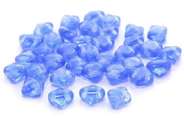 Transparent French Blue Czech Silky Beads