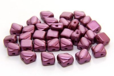 Satined Boysenberry Czech Silky Beads