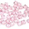 Transparent Pink Lavender Czech Silky Beads