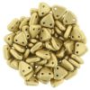 Satin Flax Gold 2-Hole Triangle Beads