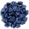 Satin Royal Blue 2-Hole Triangle Beads