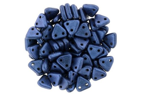 Satin Royal Blue 2-Hole Triangle Beads