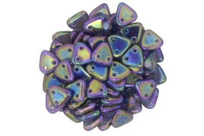 Iris Purple 2-Hole Triangle Beads