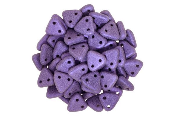 Satin Purple 2-Hole Triangle Beads