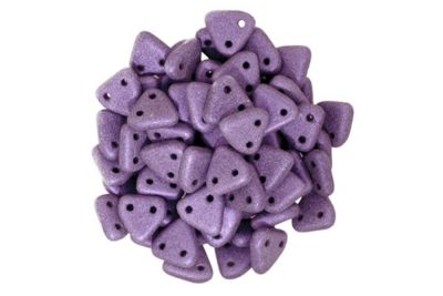 Satin Violet 2-Hole Triangle Beads