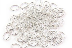 5x7mm Silver Oval Rings